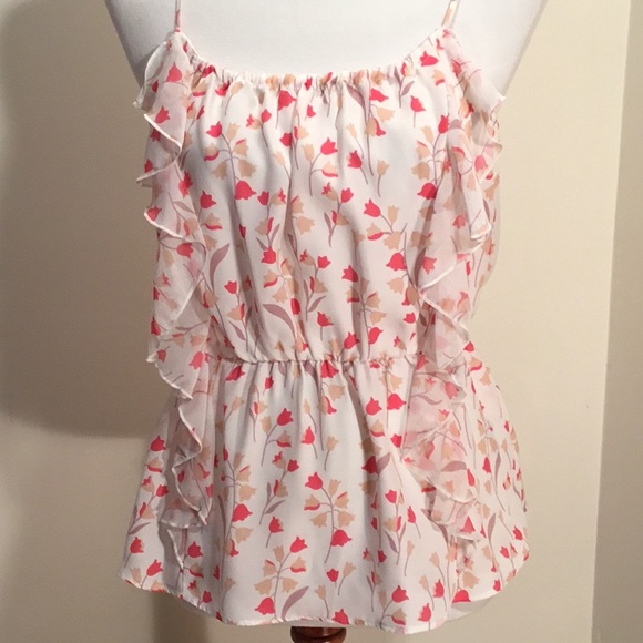 LC Lauren Conrad Tops - Lauren Conrad blouse with ruffle. Never worn